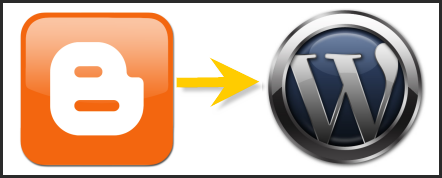 Blogger to WordPress migration logo