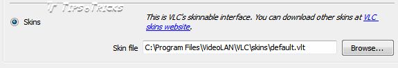 VLC Media Player Skins Options