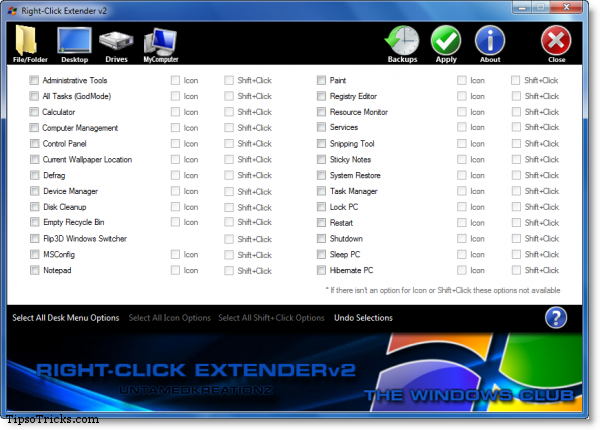 right-click menu extender