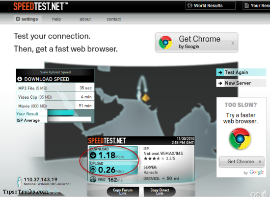 Testing Internet Speed