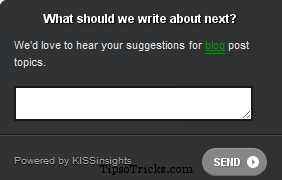 kissinsight feedback widget