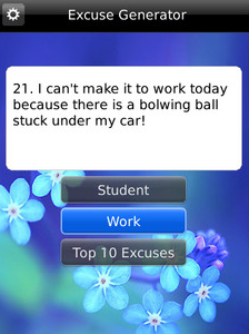 Blackberry Excuse Generator