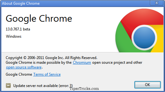 Google Chrome 13 screenshot