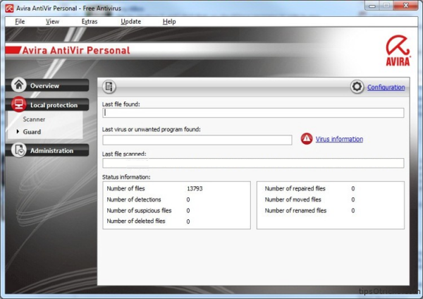 Avira FREE antivirus 2011 screenshot