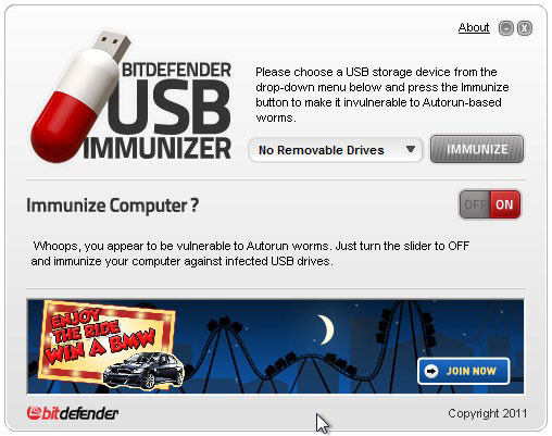 BitDefender USB Immunizer