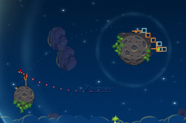 Angry Birds Space Gameplay Target Line
