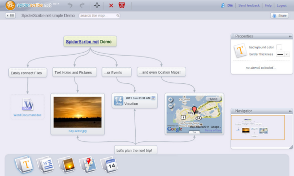 spiderscribe mind mapping tool