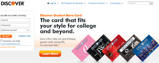 discover card- virtual online account