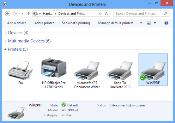 Windows 8 printer issue