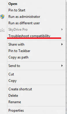 Windows 8 compatibility issue