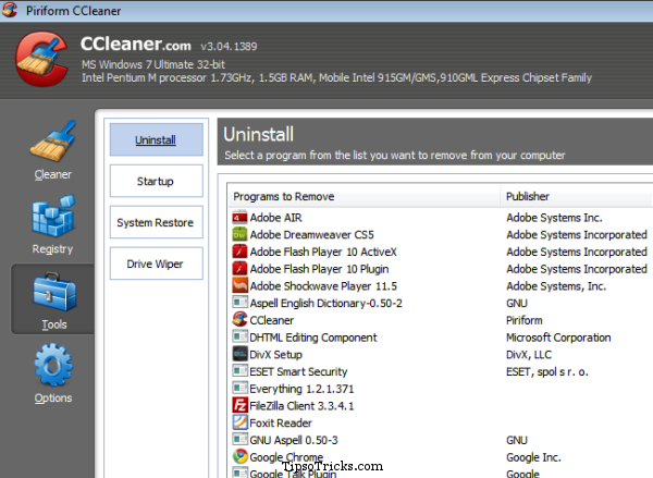 CCleaner 3.0.4