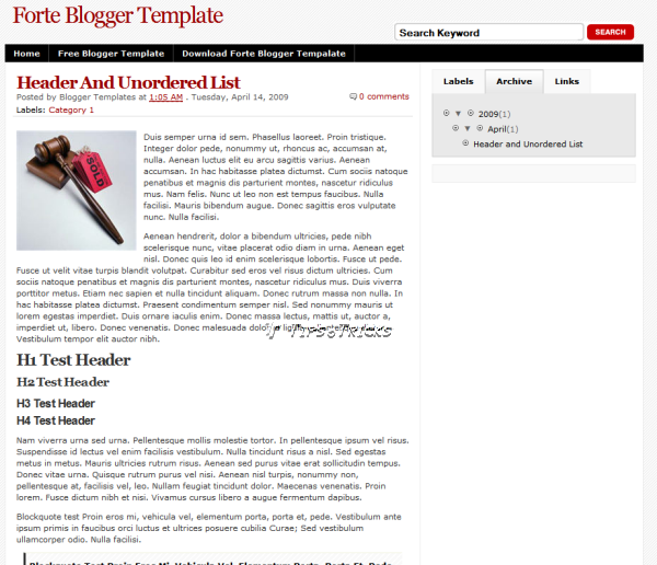 Forte-Blogger-Template