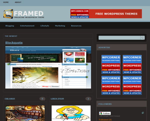 Framed-Blogger-Magazine-Template