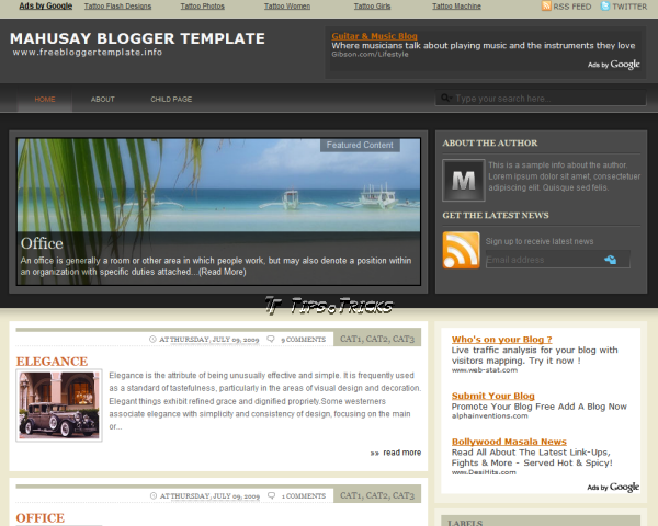 Mahusay-Blogger-Template