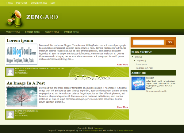 Zengard-Blogger-Template