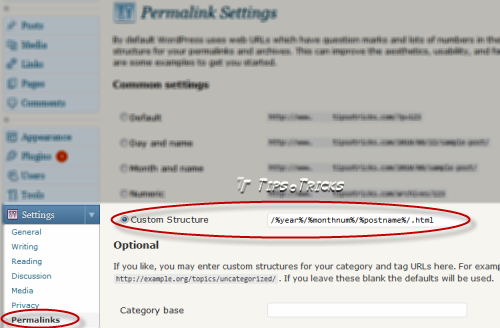 How to change permalink structure in WordPress
