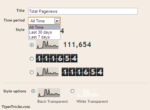 Blogger Blogs Stats Gadget