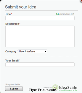 Ideascale feedback widget