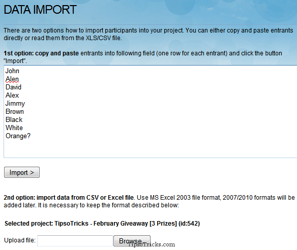 RandomPicker Importing Participants Names