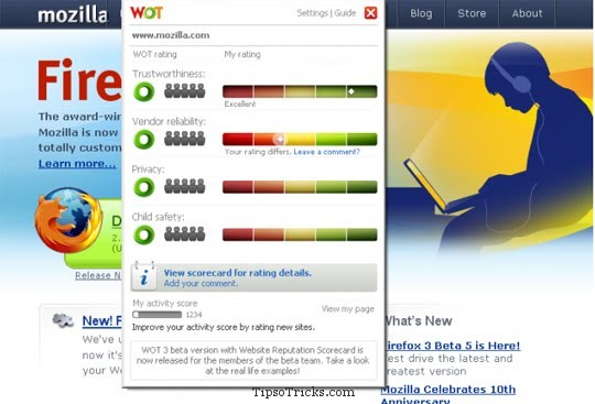wot addon for firefox