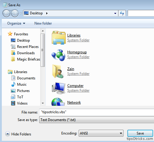 Save Custom File Format with Notepad