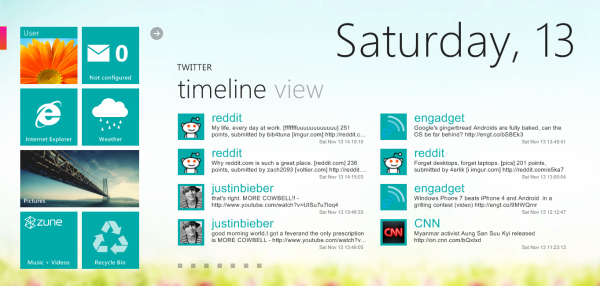 Windows 8 tile based theme for Windows 7