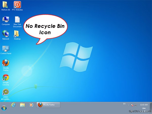 Hide Recycle Bin Icon From Desktop in 2 Clicks!