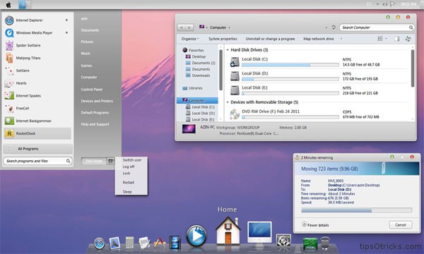 Mac OS X Lion Transformation Pack For Windows 7