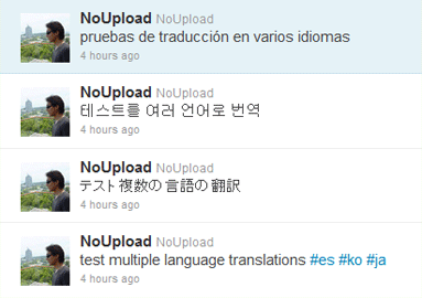 Auto translate tweets