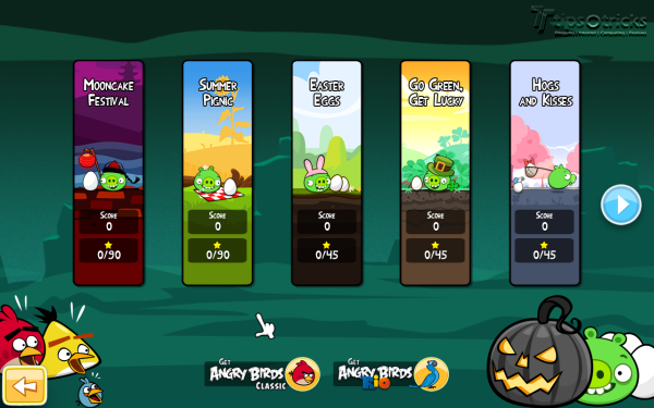 Angry Birds Seasons for PC 2011 Seasons Selections