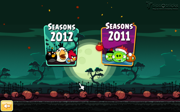 Angry Birds Seasons for PC Seasons Selection Menu