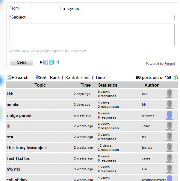 Pnyxe forumIt widget screenshot