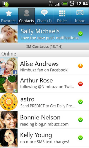 Nimbuzz for android phones