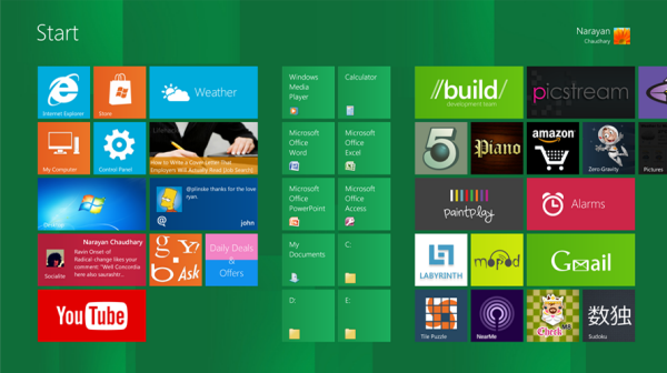 Download Windows 8 Start Screen