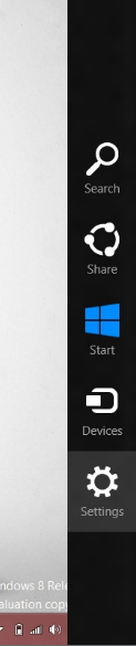 Windows 8 charms bar