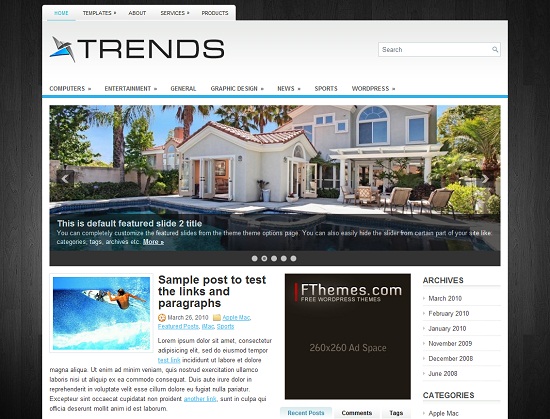 Trends wordpress theme