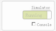 'Running' button