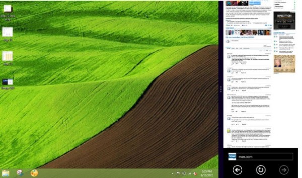 Windows 8 Dock an app