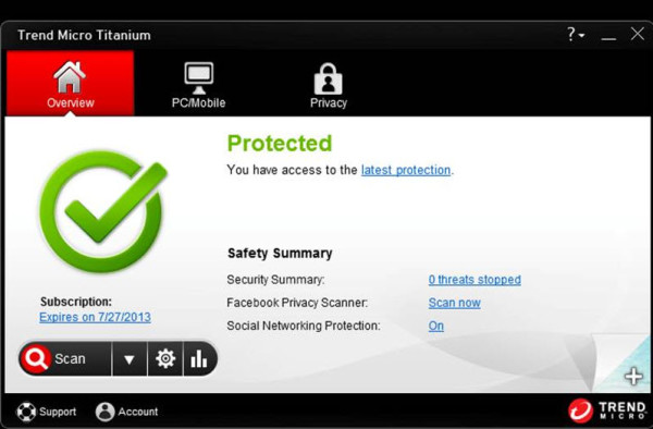 Titanium Antivirus + for Windows 8