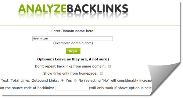 Analyze Backlinks