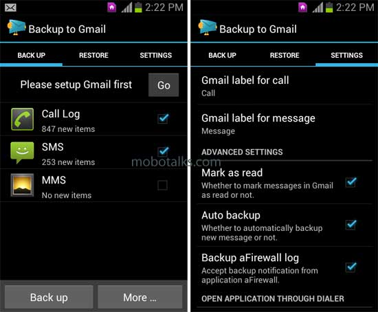 How to Customize SMS and Call Log from Android to Gmail