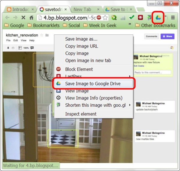 save to Google Drive from browser