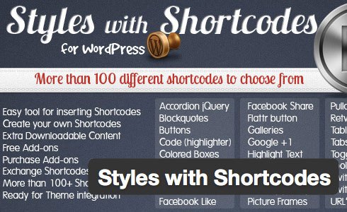 Styles With Shortcodes for WordPress
