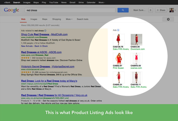 Google Shopping Search Results