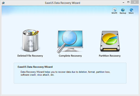 EaseUS Data Recovery Wizard step1