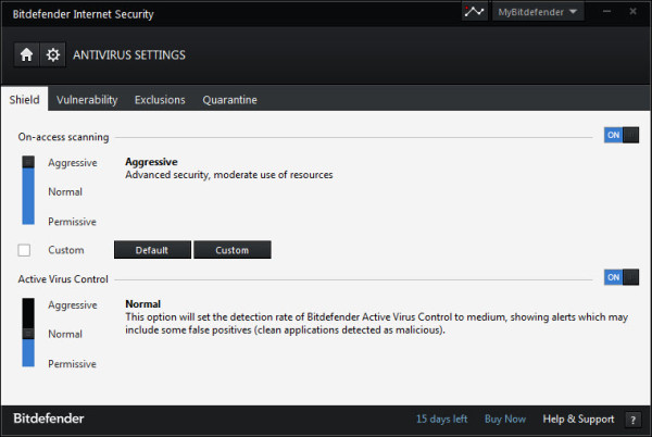 bitdefender internet security 2014 antivirus settings