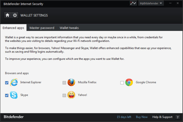 bitdefender internet security 2014 wallet