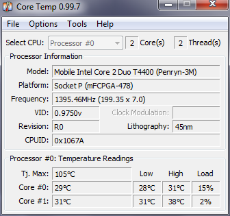 core temp pc temperature