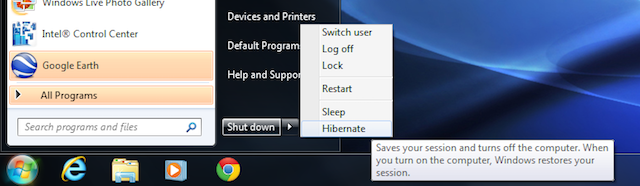 windows hibernate