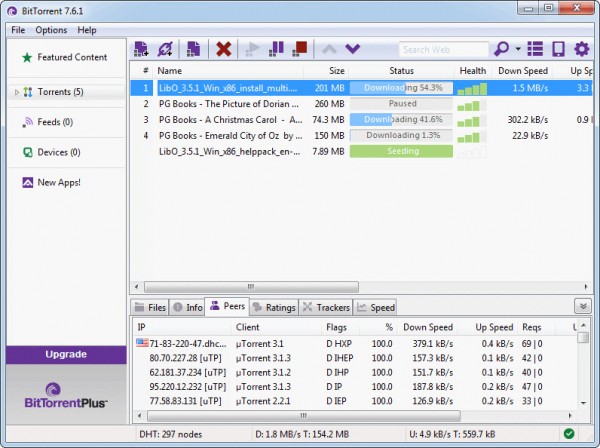 Speed UpTorrent Downloads- client